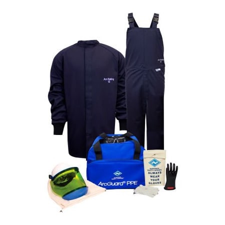 ArcGuard® KIT2SC113X11 12 Cal Arc Flash Kit W/Short Coat & Bib Overall In UltraSoft, 3XL, Sz 11